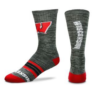 Wisconsin Badgers Quad Promo Men's Crew Socks